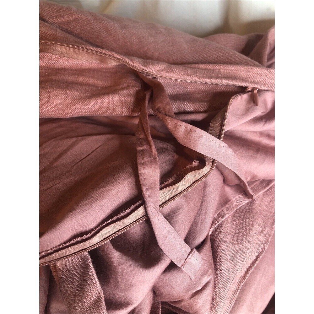 Heavyweight Linen Blend Duvet Cover  - Casaluna KING ROSE NEW!! NO SHAMS - Picture 7 of 11